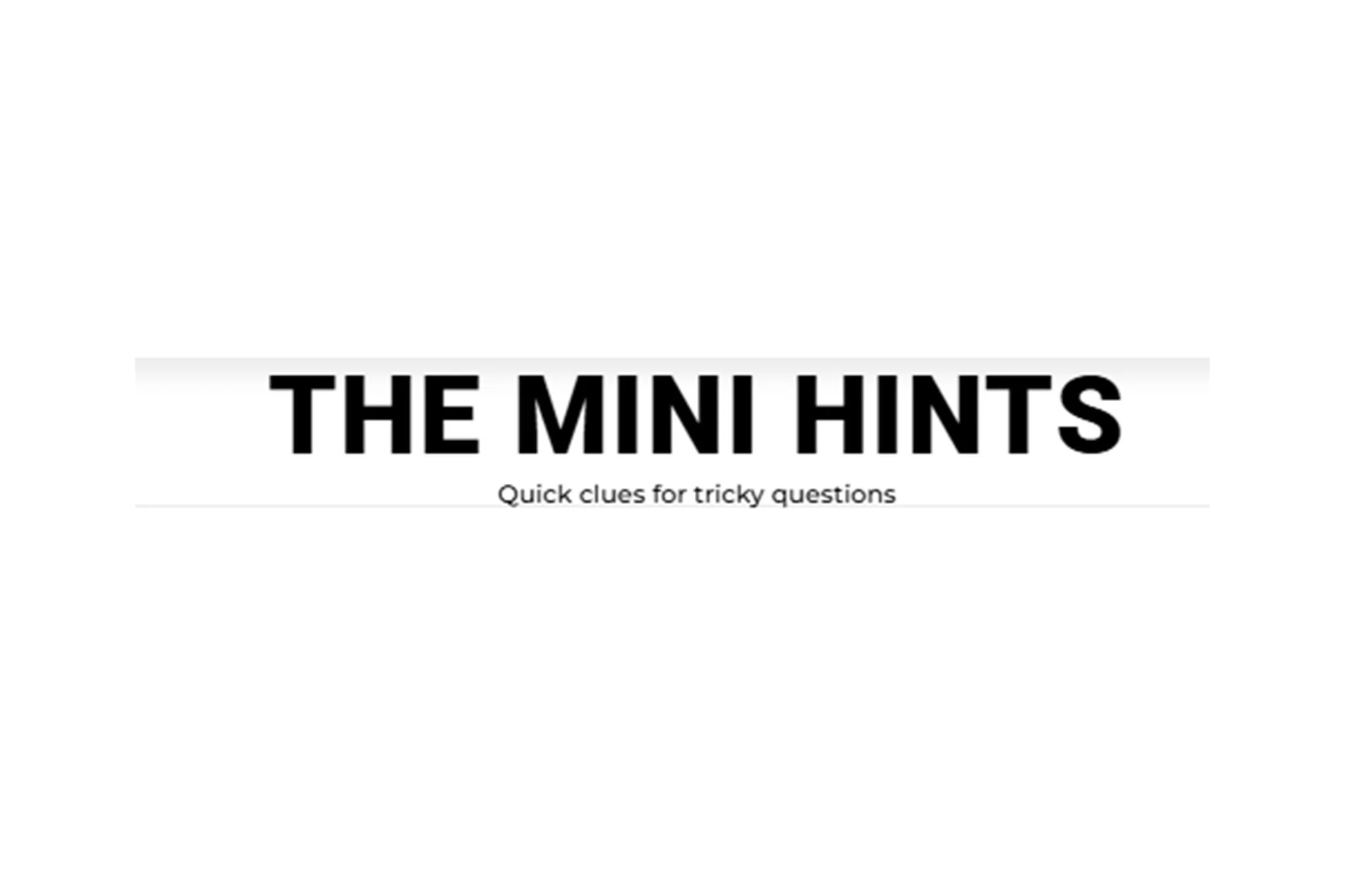 The Mini Hints